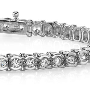 Round Prong Set Tennis Bracelet In 14K 18K Or Platinum