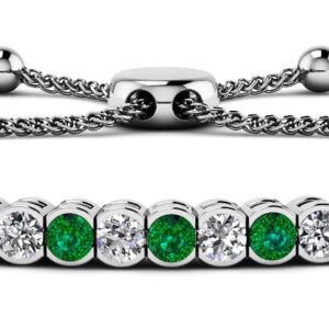 Moonlight Adjustable Bracelet Diamonds Gemstones