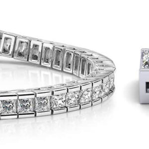 Classic Princess Cut Diamond Tennis Bracelet Available In Platinum Or Gold