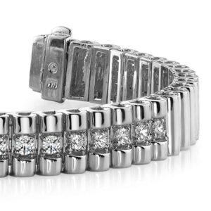 Single Center Strand Diamond Bracelet Available In White Yellow And Rose