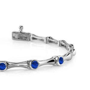 Gemstone Column Link Bracelet