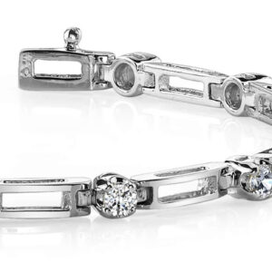 Diamond Box Link Bracelet