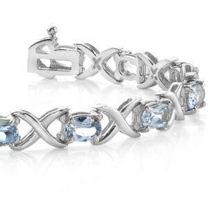 Wavy X Colored Stone Bracelet Available In White Yellow And Rose