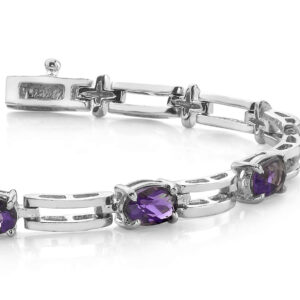 Art Deco Colored Stone Bracelet Available In Gold Or Platinum