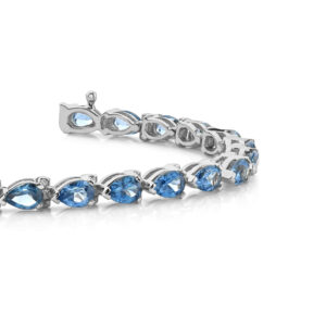 Timeless Pear Colored Stone Bracelet In 14K 18K Yellow White Or Rose Gold