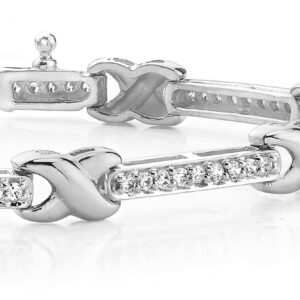 Classic Wavy X And Diamond Bracelet