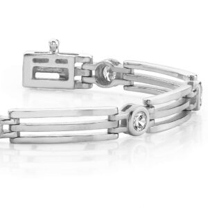 Two Tone Diamond Track Bracelet