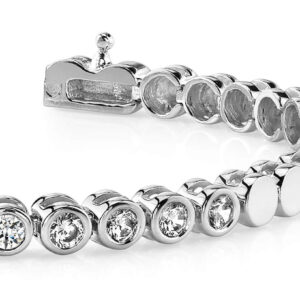 Circle Of Love Tennis Bracelet In Yellow White Gold Or Platinum
