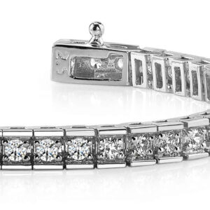 Box Link Diamond Tennis Bracelet