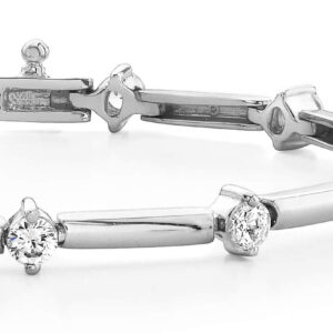 Starburst Solid Link Diamond Bracelet In Yellow Gold White Gold And Platinum