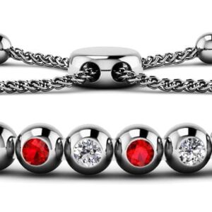 Bolo Bezel Set Diamond and Gemstone Tennis Bracelet