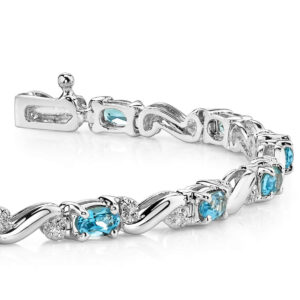 Classic Twist Diamond And Gemstone Bracelet
