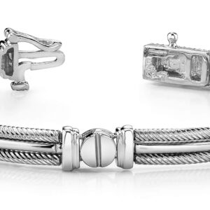 Screw Shape Link Mens Cable Bracelet