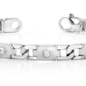 Diamond Plus Link Bracelet Available In White Yellow Rose Gold Or Platinum