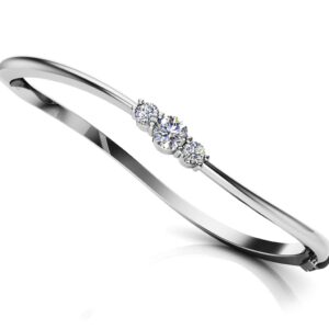 Legendary Curved Diamond Bangle Available In Gold Or Platinum