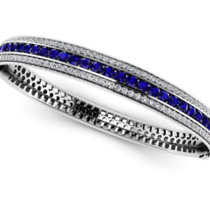 Shimmering Magic Diamond and Gemstone Bangle