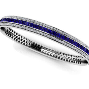 Princess Luxe Diamond and Gemstone Bangle Bracelet