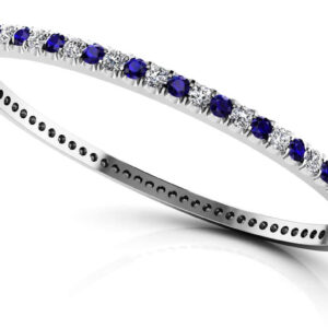 Intrigue Diamond and Gemstone Bangle Bracelet