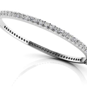 Shared Prong Oval Diamond Bangle Available In 14K 18K Yellow White Or Platinum