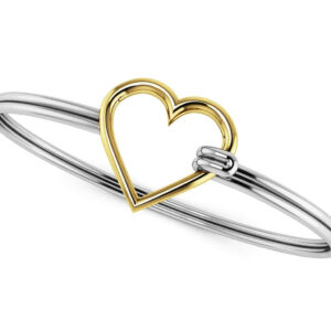 The Perfect Heart Unity Bracelet In 14K 18K White Gold Yellow Gold