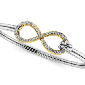 Limitless Sparkle Unity Bracelet In Yellow Gold White Gold And Platinum
