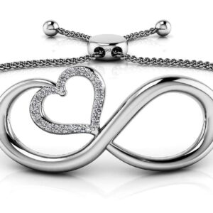 Infinite Hearts Diamond Adjustable Bracelet