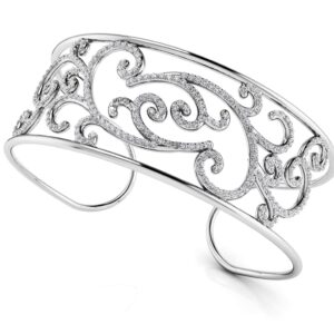 Luxurious Diamond Cuff Available In White Yellow Rose Gold Or Platinum