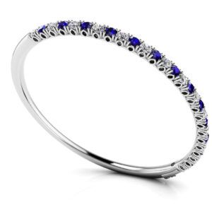 Gentle Blooms Diamond and Gemstone Bangle Bracelet