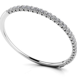 Tulip Edge Diamond Bangle Bracelet