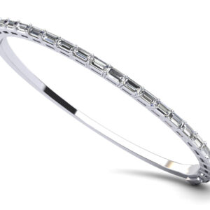 Emerald Cut Diamond Bangle