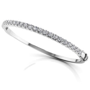 Diamond Top Bangle In 14K 18K Yellow Gold White Gold Or Platinum