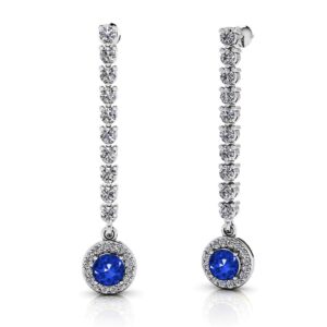 Midnight Romance Diamond And Gemstone Earrings In White Yellow Or Rose Gold