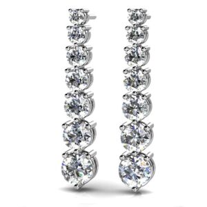 Prong Set Diamond Cascade Earrings