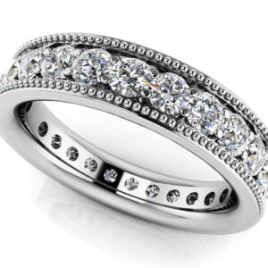 Milgrain Edge Diamond Eternity Band