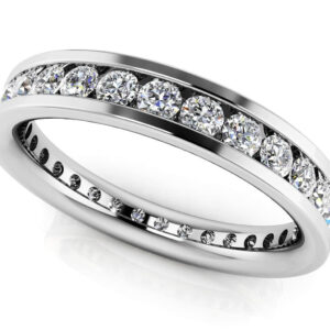 Devoted Channel Set Diamond Eternity Ring In White Yellow Or Rose Gold