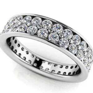 Double Row Channel Set Eternity Band