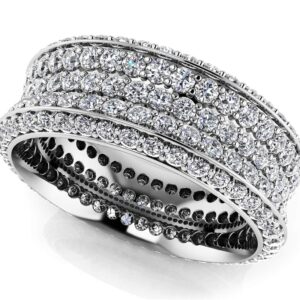 Brilliant 5 Row Eternity Ring Available In White Yellow Rose Gold Or Platinum