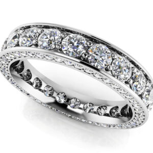 Brilliant Eternity Ring With Side Stones