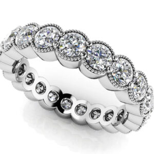Milgrain Brilliant Cut Diamond Eternity Band