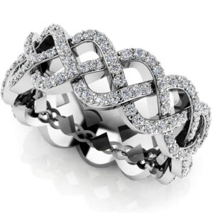 Sophisticated Woven Diamond Eternity Band