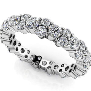 Delightful Diamond Eternity Ring In 14K 18K White Yellow Gold Platinum