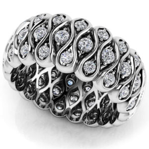 Diamond Cradle Eternity Ring In Platinum Or Gold