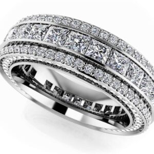 Regal Princess And Round Cut Diamond Eternity Ring