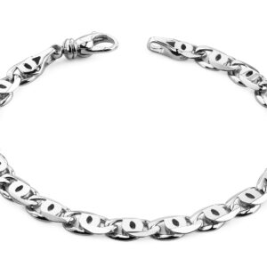 Double Buckle Link Bracelet Available In White Yellow Rose Gold Or Platinum