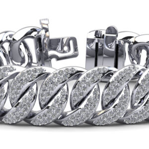 Two Rows Cuban Link Diamond Bracelet