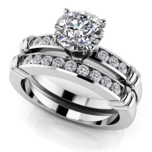 Channel Belt Bridal Set In Gold Or Platinum