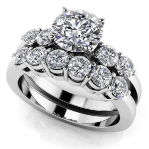 Six Prong Bridal Set In 14K 18K Yellow White Or Rose Gold