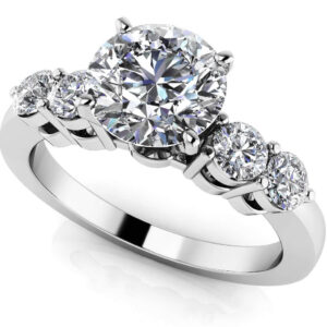 White Gold Or Yellow Gold Six Prong Engagement Ring