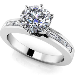 Channel Baguette Diamond Ring Available In Gold Or Platinum