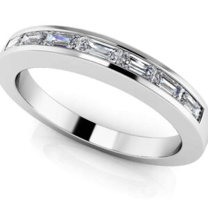 Baguette Band In Platinum 18K 14K Yellow Gold Or White Gold